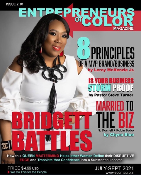 EOC Magazine cover featuring Bridget Battles, Issue 2.10
